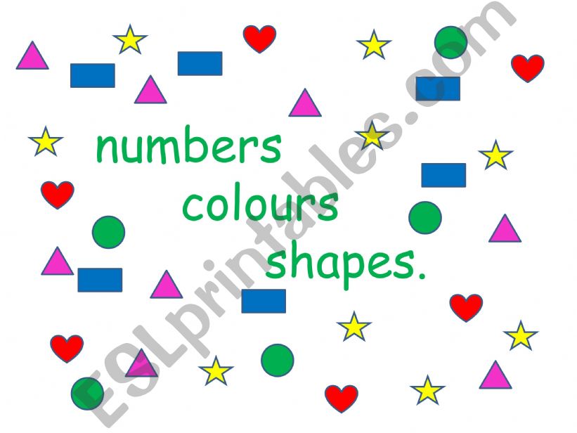 numbers, colours & shapes powerpoint