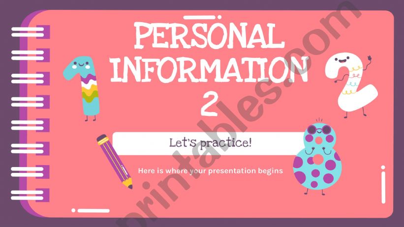 Personal Information powerpoint