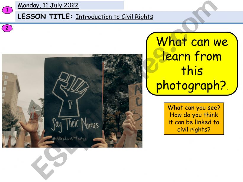 Introduction to Civil Rights powerpoint