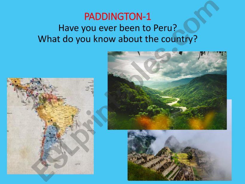 Paddington. Part 1 (ppt to the film)