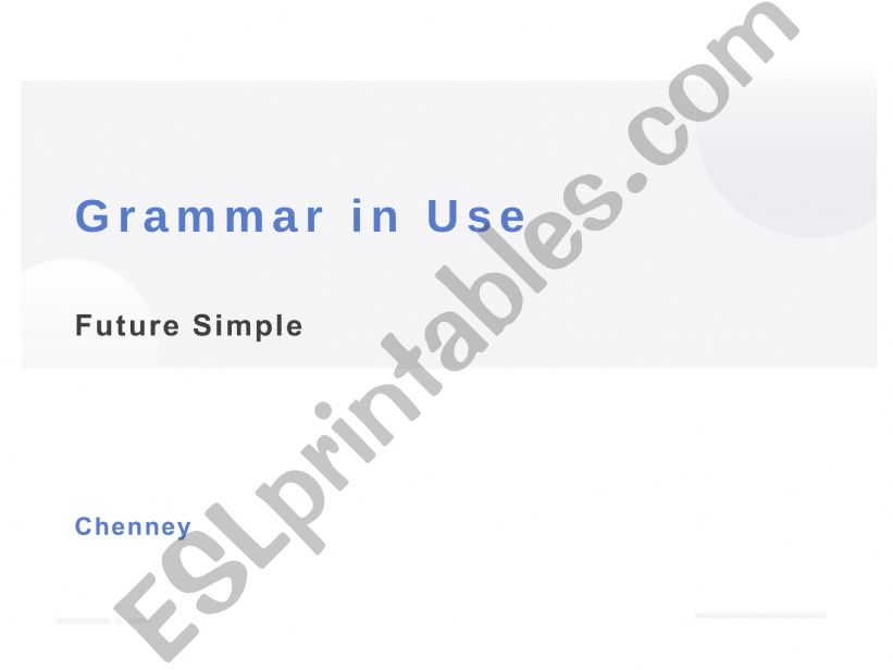 Grammar in use 7 Future Simple