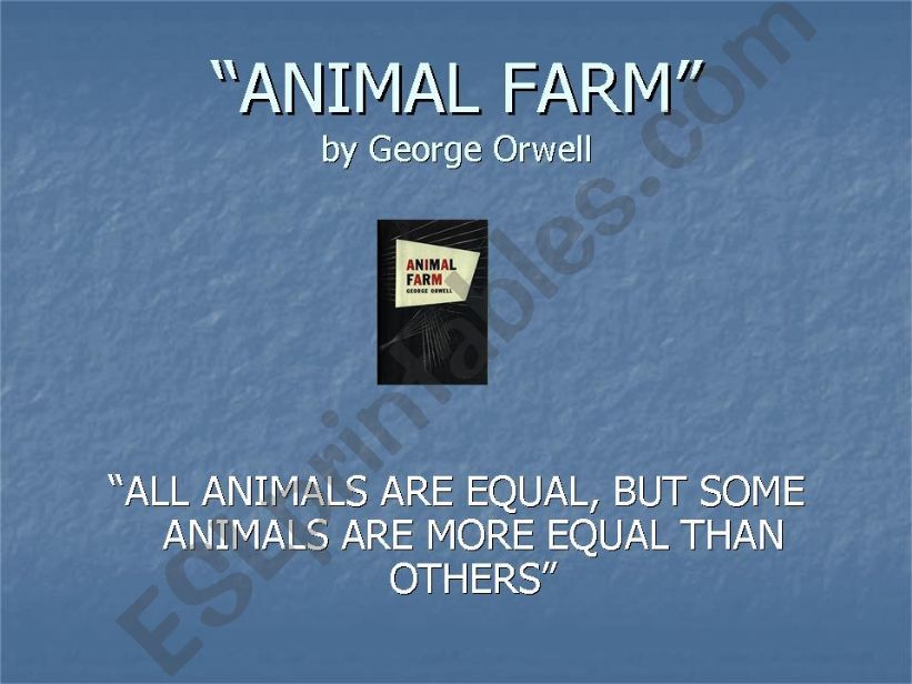 Animal Farm by George Orwell powerpoint