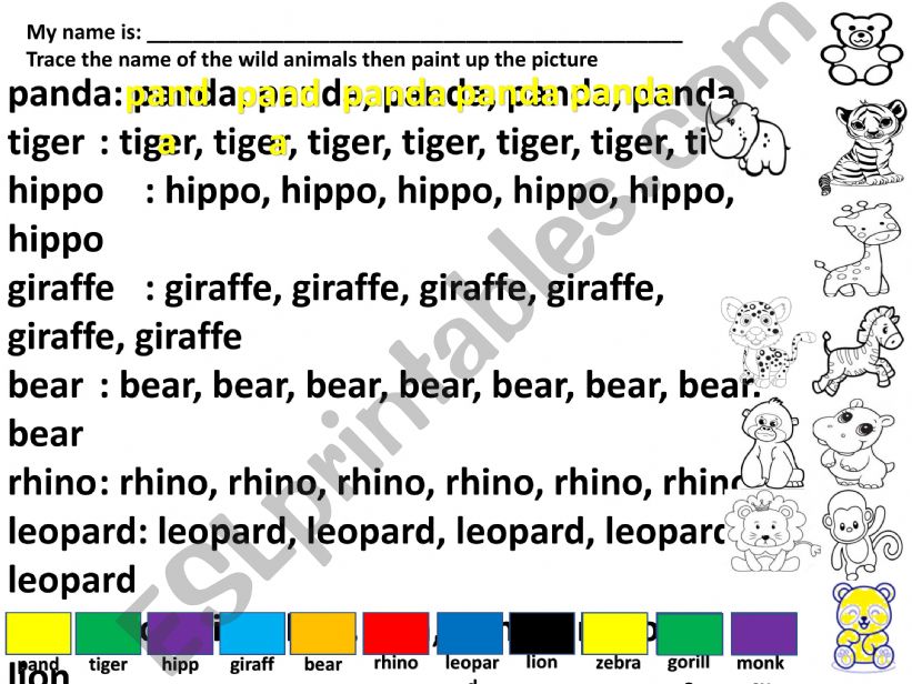 wild animals powerpoint