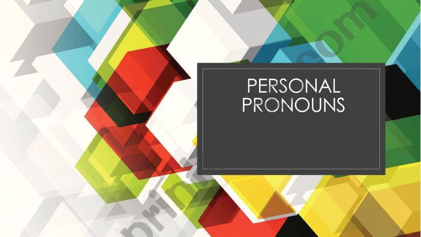 SUBJECT PRONOUNS powerpoint