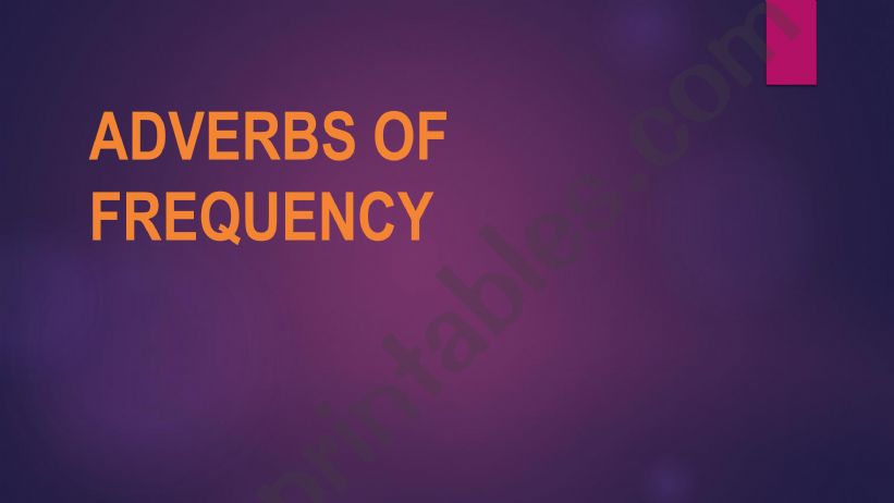 adverbs of frequency powerpoint