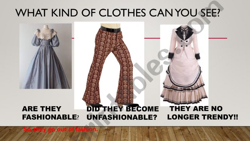 VOCABULARY ON FASHION powerpoint