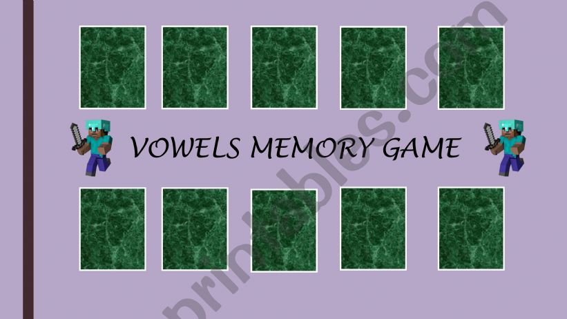 Vowels Memory Game powerpoint