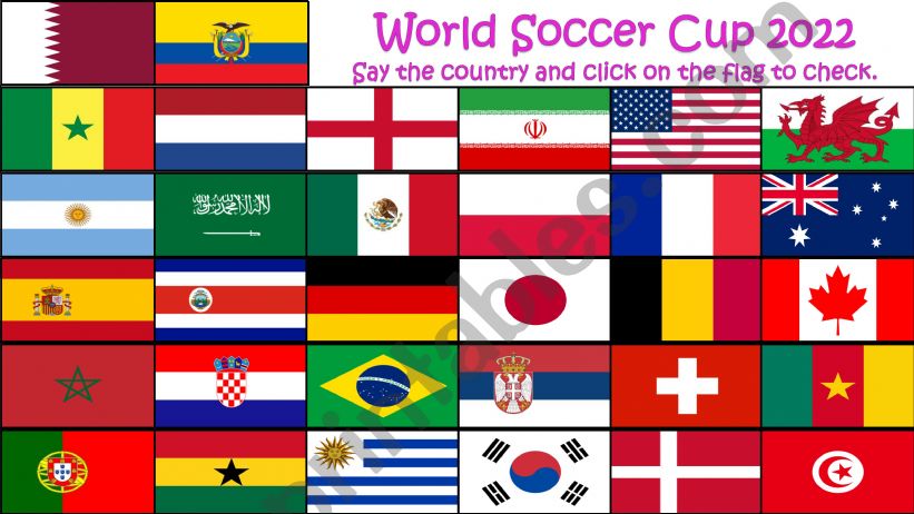 Countries - World Soccer Cup 2022