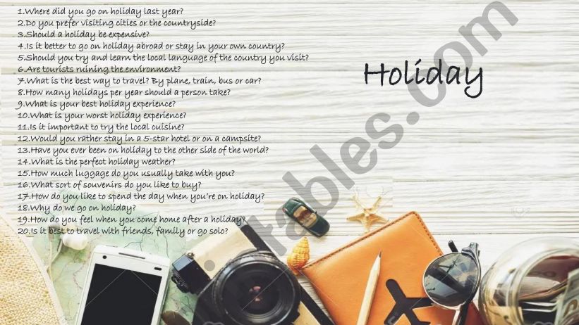 discussion topic: holiday powerpoint