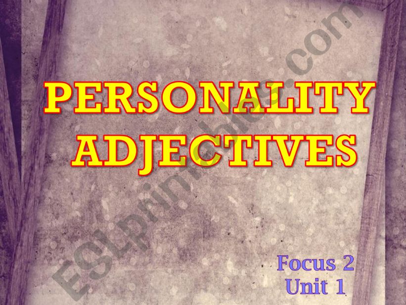 Personality adjectives. Exercise.