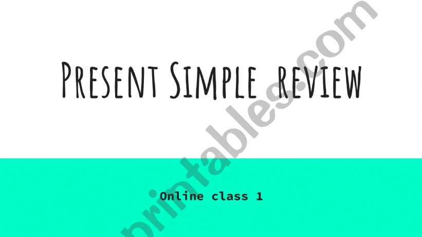 Present simple review powerpoint