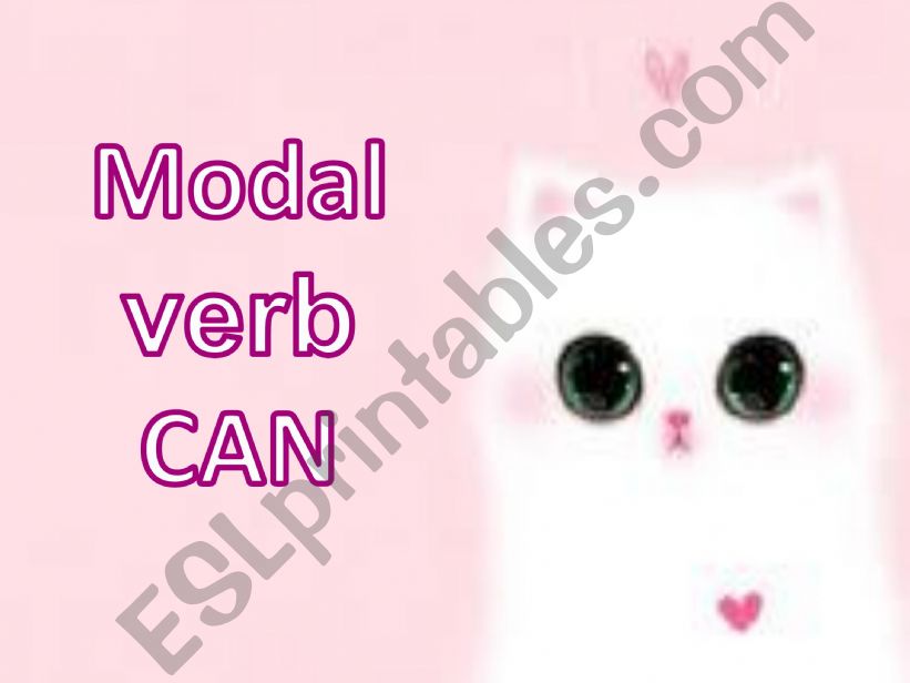 Modal verb Can powerpoint