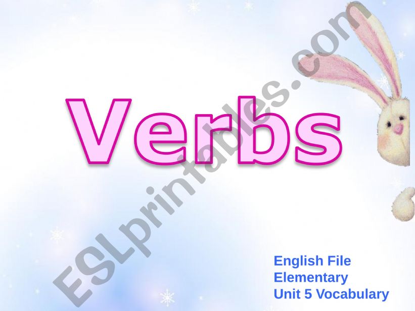 Verbs. Vocabulary powerpoint