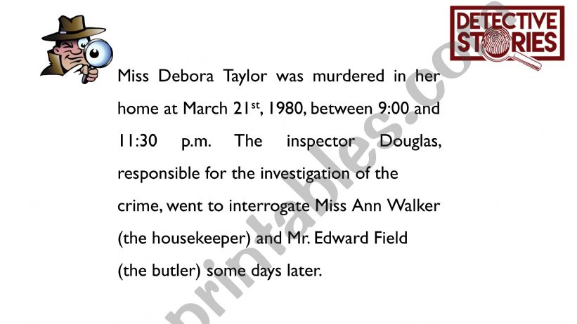 A detective story powerpoint