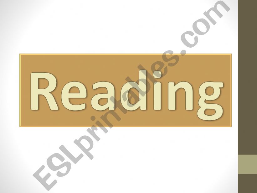 Reading Education powerpoint