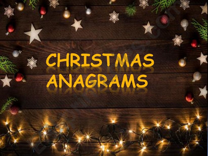 Christmas anagrams for elementary students