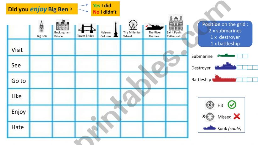 Battleships - London powerpoint