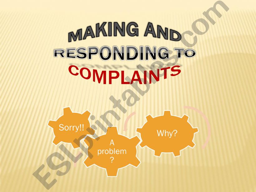 Making and Respnding to Complaint 