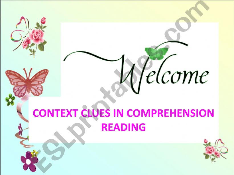 Using context clues in reading comprehension