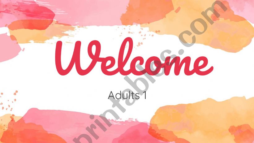 Welcome class  powerpoint