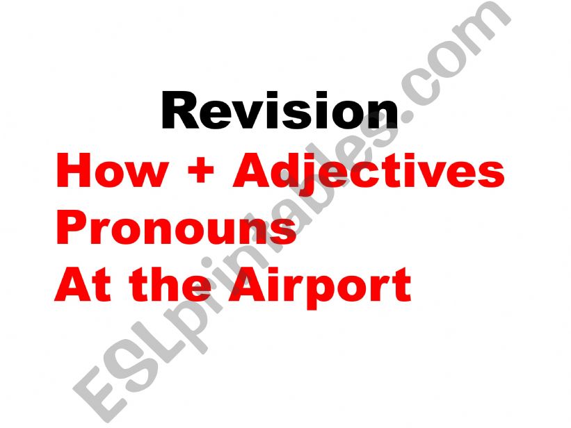Revision How  adjectives powerpoint