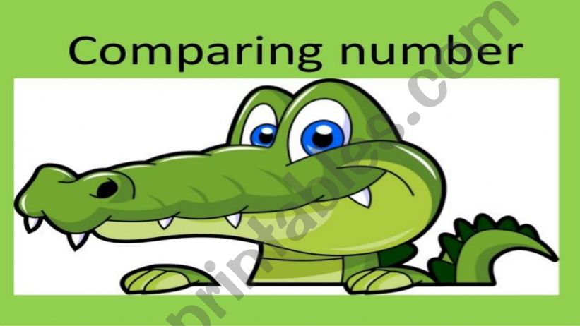 COMPARING NUMBERS powerpoint
