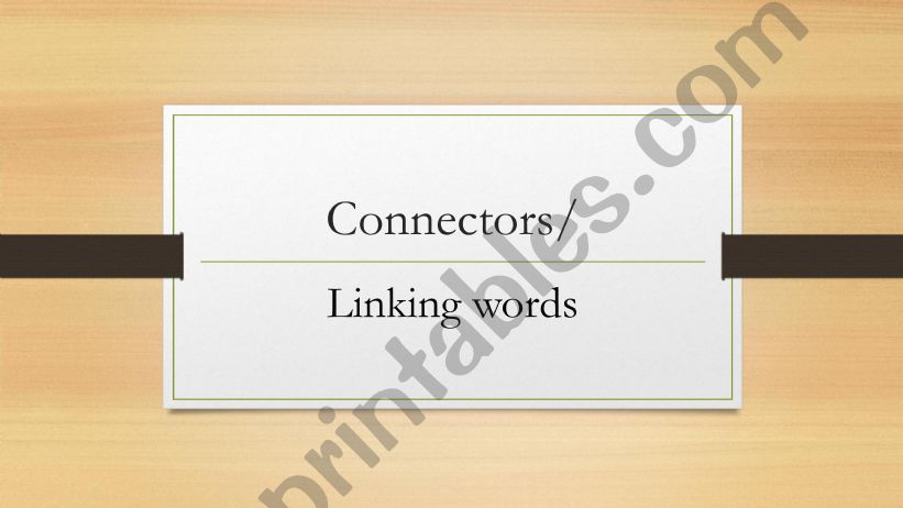 Linking words powerpoint