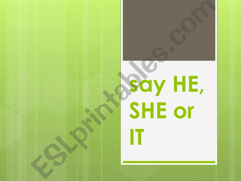 Subject Pronouns powerpoint