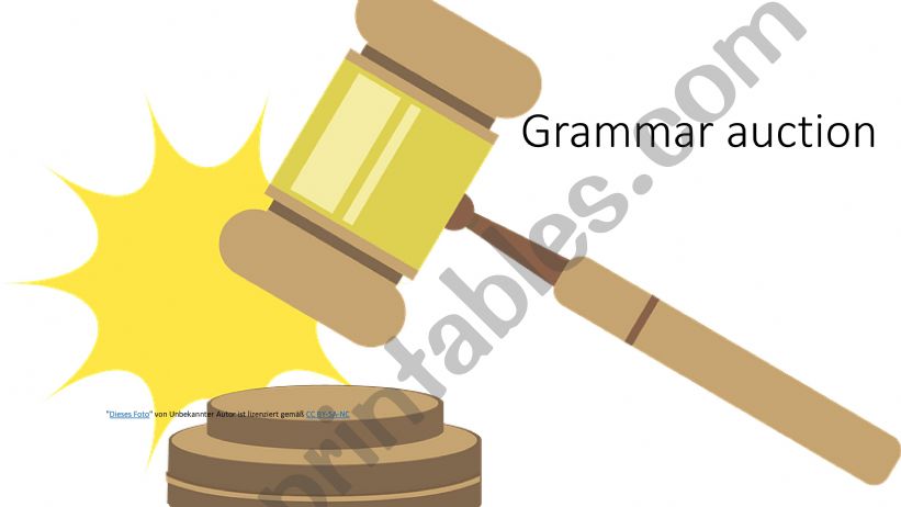 Comparison of adjectives: Grammar auction
