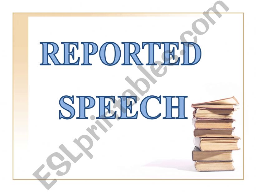 Reported Speech powerpoint