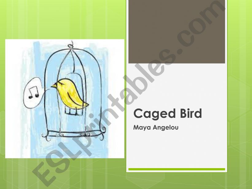 Poetry Analysis: Caged Bird Maya Angelou