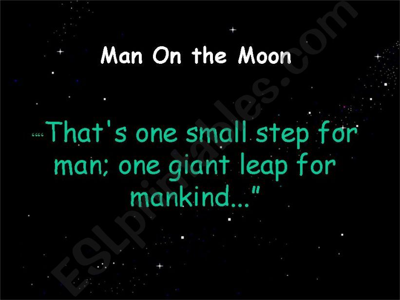man on the moon powerpoint