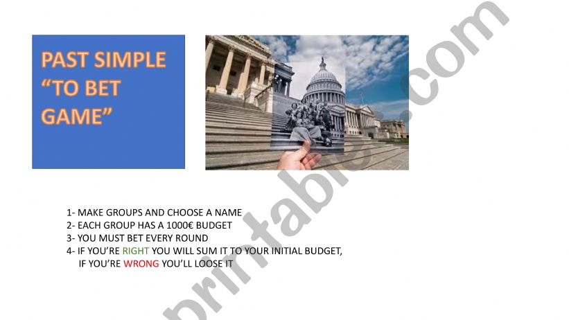 past simple game powerpoint