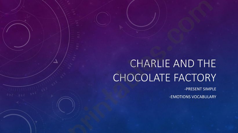 Charlie�s Chocolate factory powerpoint