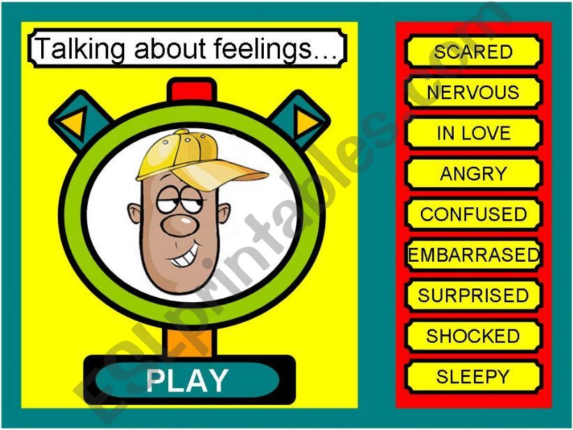 TALKING ABOUT FEELINGS - GAME powerpoint