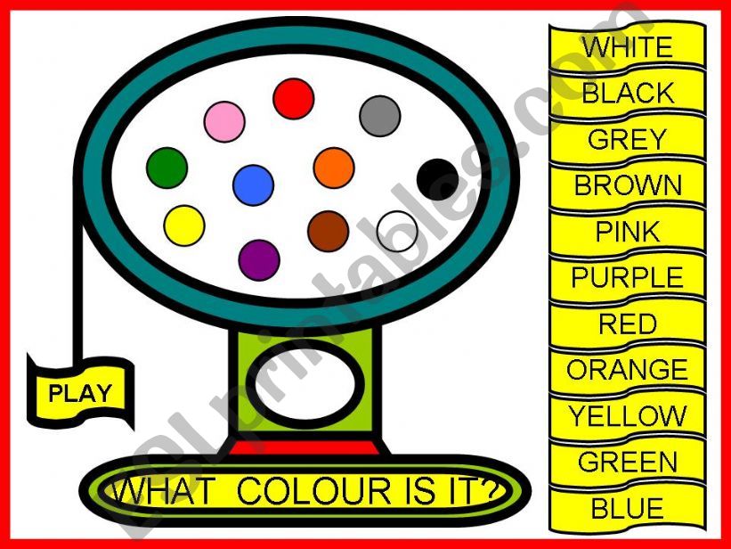 THE COLOURS - GAME powerpoint