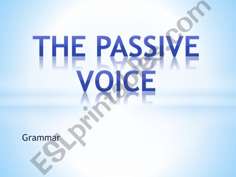 Passive Voice powerpoint