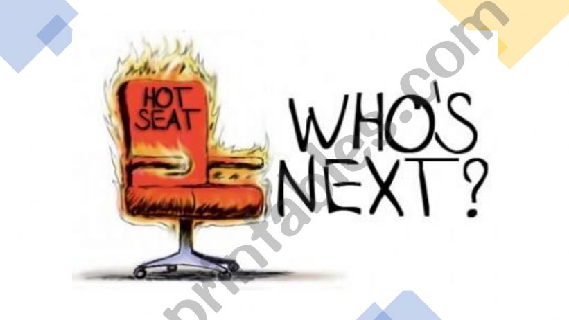 Hot seat adjectives powerpoint