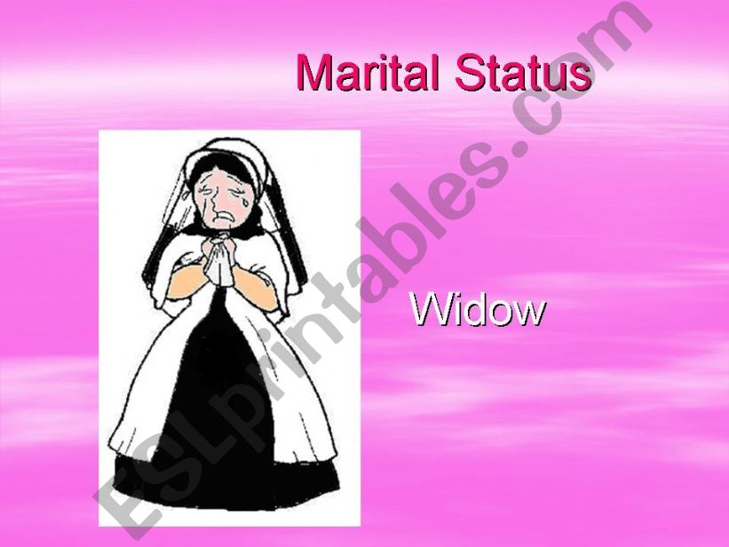 ESL English PowerPoints marital status part 2