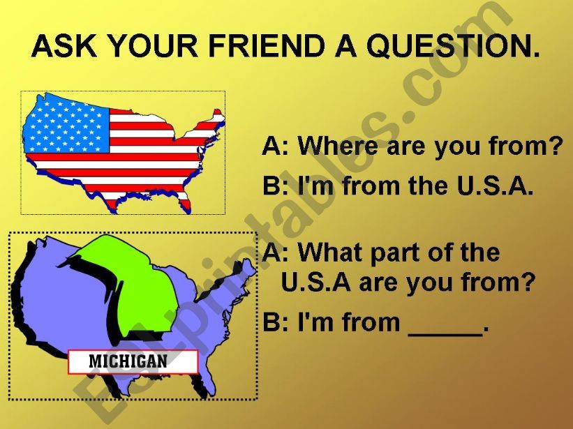 WHERE ARE YOU FROM? (2 of 2) powerpoint