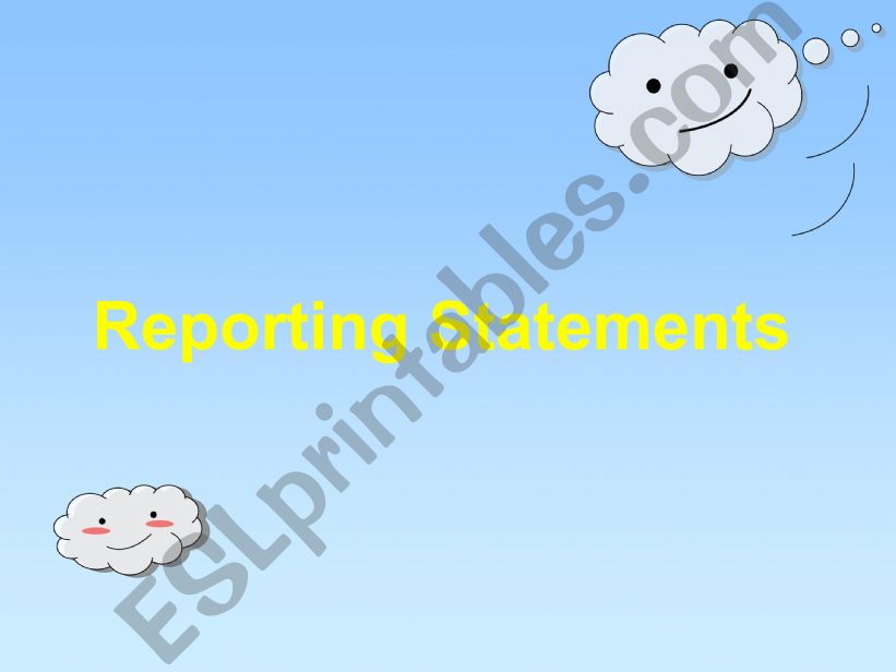 Reporting Statement powerpoint