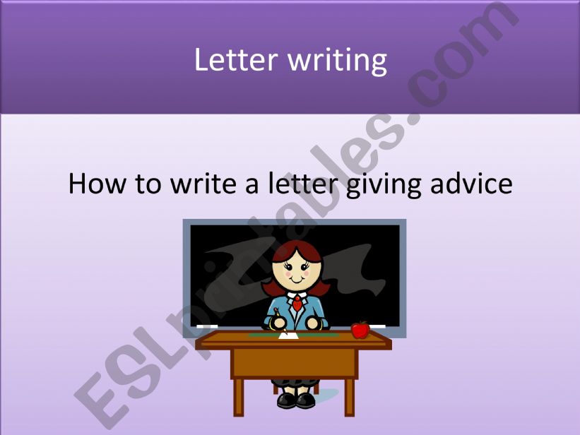 a letter of advice  powerpoint