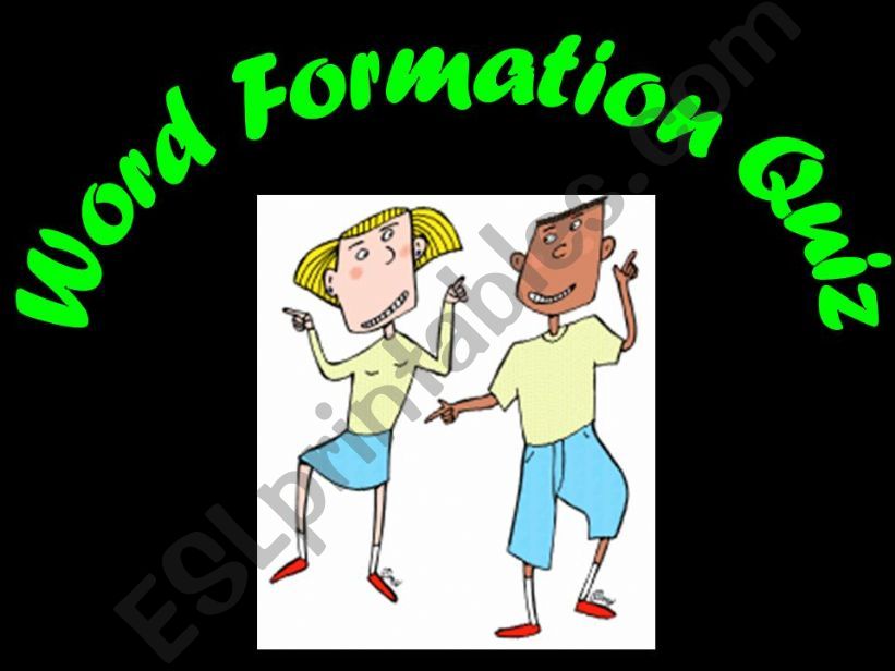 Word Formation Quiz powerpoint