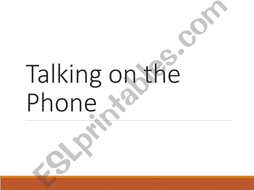 Talking on the phone and text messages