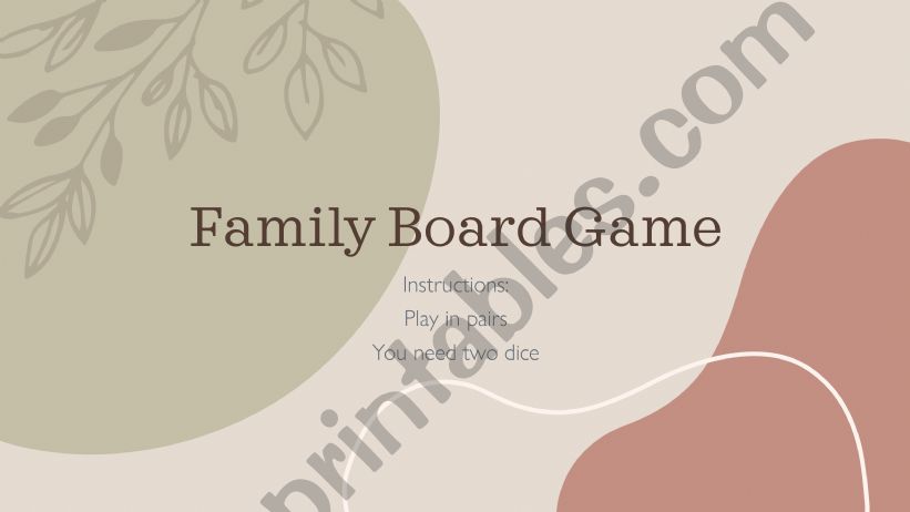 Family Board Game powerpoint