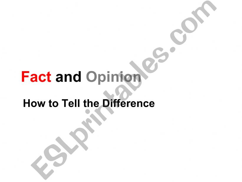 fact and opinion powerpoint