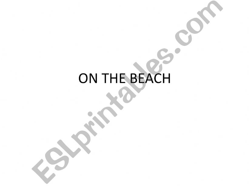 ON THE BEACH powerpoint