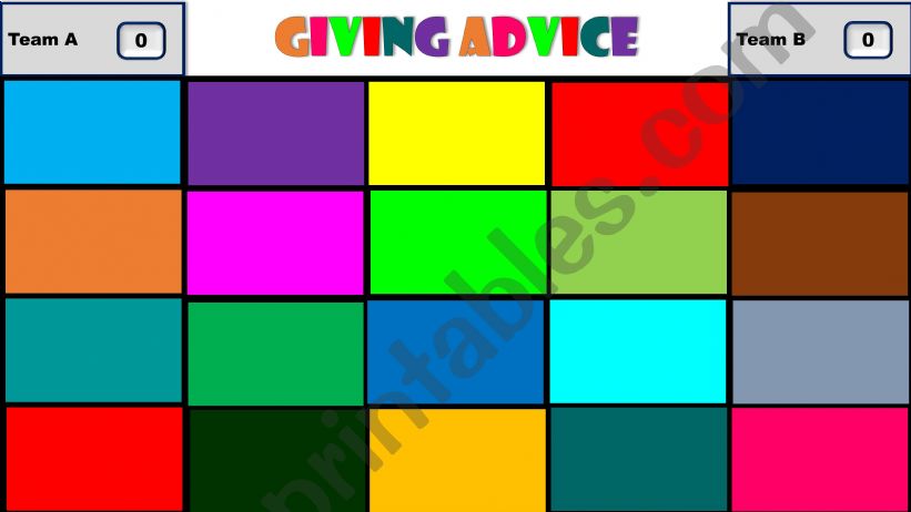Advice Exchange: A Speaking Game for Practicing Asking for and Giving Advice