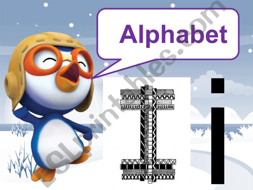 alphabet letter i, powerpoint