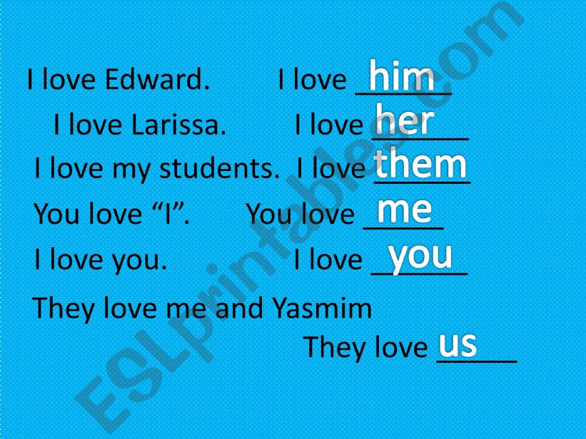 OBJECT PRONOUNS powerpoint